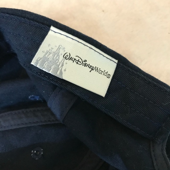 Walt Disney Mickey Mouse Hat Cap Strap Back One Size Navy Blue Logo Embroidered - Picture 6 of 8